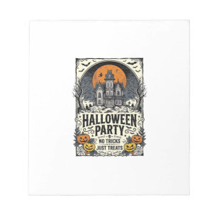 Vintage-Halloween-Party Keine Tricks, nur Leckerli Notizblock