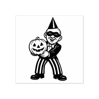 Vintage-Halloween-Party-Mann-Gummistempel Gummistempel