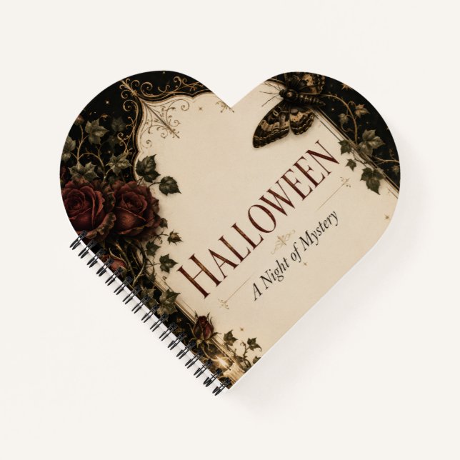 Vintage-Halloween-Party Notizbuch (Vorderseite)