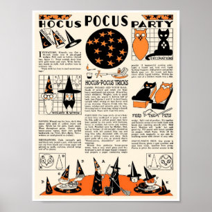 VINTAGE HALLOWEEN-PARTY-PROJEKT-COLLAGE POSTER