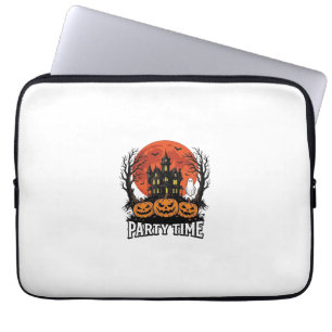 Vintage-Halloween-Party-Time-Geister-Kürbis-Shirt_ Laptopschutzhülle