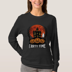 Vintage-Halloween-Party-Time-Geister-Kürbis-Shirt_ T-Shirt