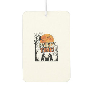 Vintage-Halloween-Party-Time-Hexenkessel-Shirt_ Autolufterfrischer