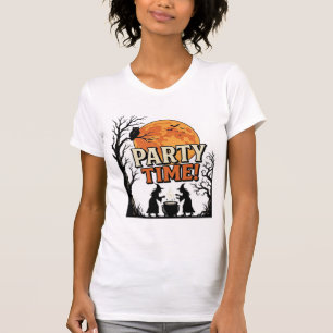 Vintage-Halloween-Party-Time-Hexenkessel-Shirt_ T-Shirt