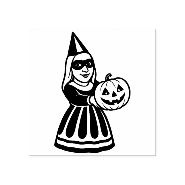 Vintage Halloween Party Woman Rubber Stamp Gummistempel (Prägung)
