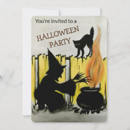 Vintage Halloween-Party zum Anpassen Einladung