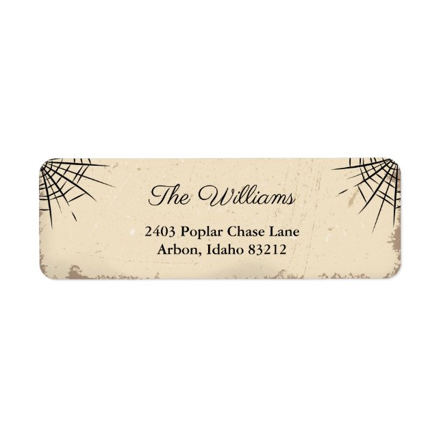 Vintage Halloween-Personalisierte Rücksendeadresse (Vorne)