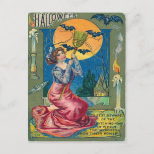 Vintage Halloween Postkarte