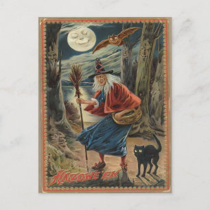 Vintage Halloween Postkarte