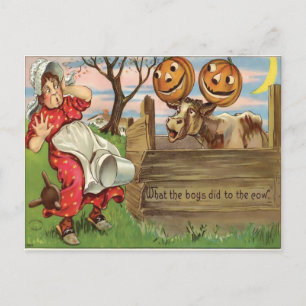 Vintage Halloween Postkarte