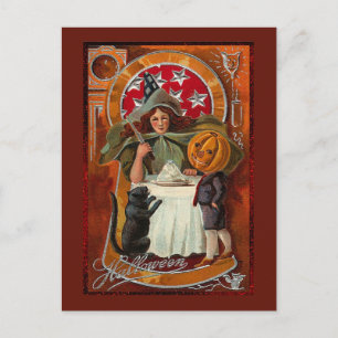 Vintage Halloween Postkarte