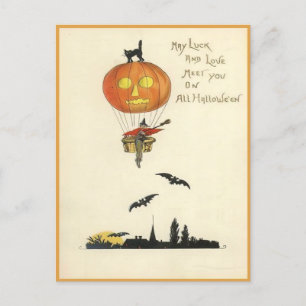 Vintage Halloween Postkarte