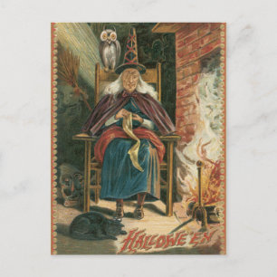 Vintage Halloween Postkarte
