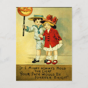Vintage Halloween Postkarte