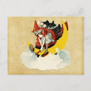 Vintage Halloween Postkarte