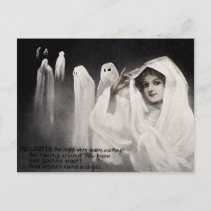 Vintage Halloween Postkarte