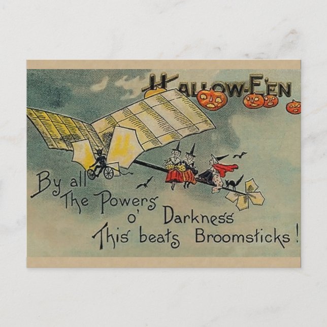 Vintage Halloween Postkarte (Vorderseite)