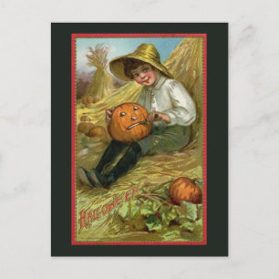 Vintage Halloween Postkarte