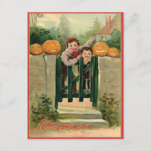 Vintage Halloween Postkarte