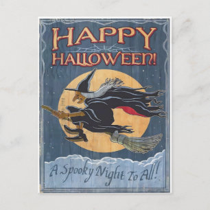 Vintage Halloween Postkarte