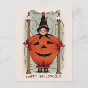 Vintage Halloween Postkarte