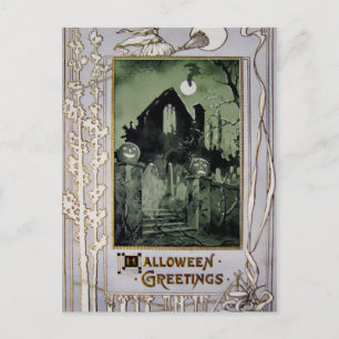 Vintage Halloween Postkarte