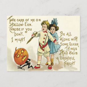 Vintage Halloween Postkarte