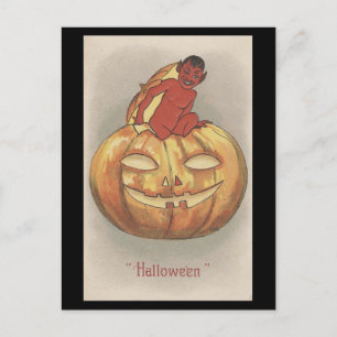Vintage Halloween Postkarte