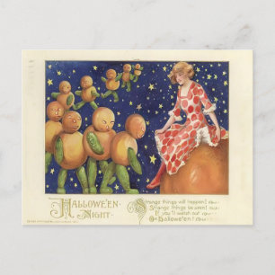 Vintage Halloween Postkarte