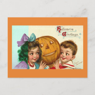 Vintage Halloween Postkarte