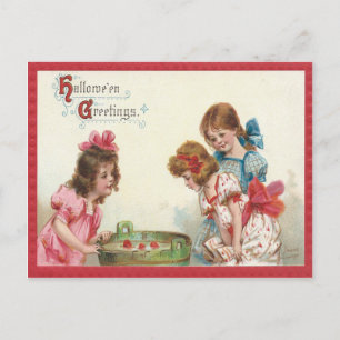Vintage Halloween Postkarte