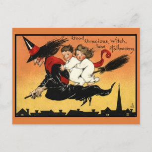 Vintage Halloween Postkarte