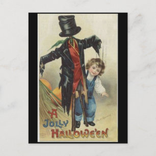 Vintage Halloween Postkarte