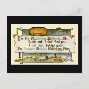 Vintage Halloween Postkarte