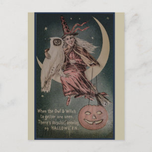 Vintage Halloween Postkarte
