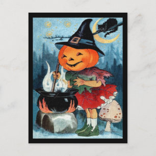 Vintage Halloween Postkarte