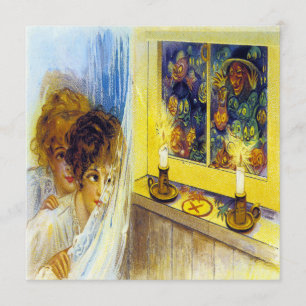 Vintage Halloween-Postkarte Karte