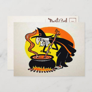 Vintage Halloween-Postkarte Postkarte