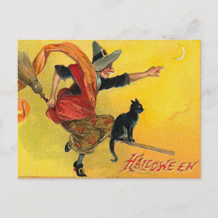 Vintage Halloween-Postkarte Postkarte
