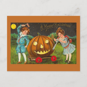 Vintage Halloween-Postkarte Postkarte