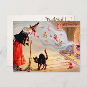 Vintage Halloween-Postkarte Postkarte