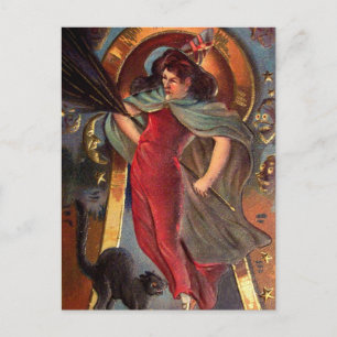 Vintage Halloween-Postkarte Postkarte