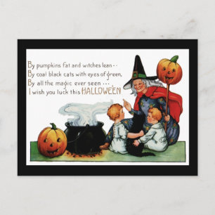 Vintage Halloween-Postkarte Postkarte