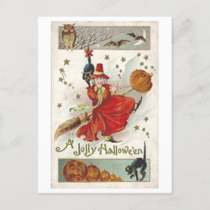 Vintage Halloween-Postkarte Postkarte