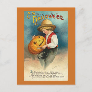 Vintage Halloween-Postkarte Postkarte
