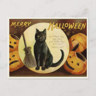 Vintage-Halloween-Postkarte Postkarte