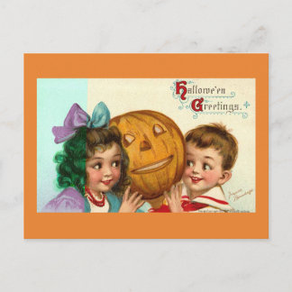 Vintage-Halloween-Postkarte Postkarte