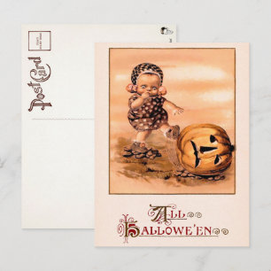 Vintage Halloween-Postkarte Postkarte