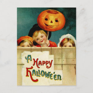 Vintage-Halloween-Postkarte Postkarte