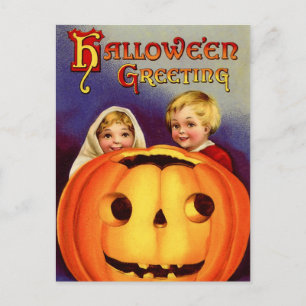 Vintage-Halloween-Postkarte Postkarte